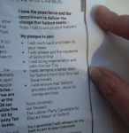 Anti Cuts Campaigners Show Salford Mayor's Pledges